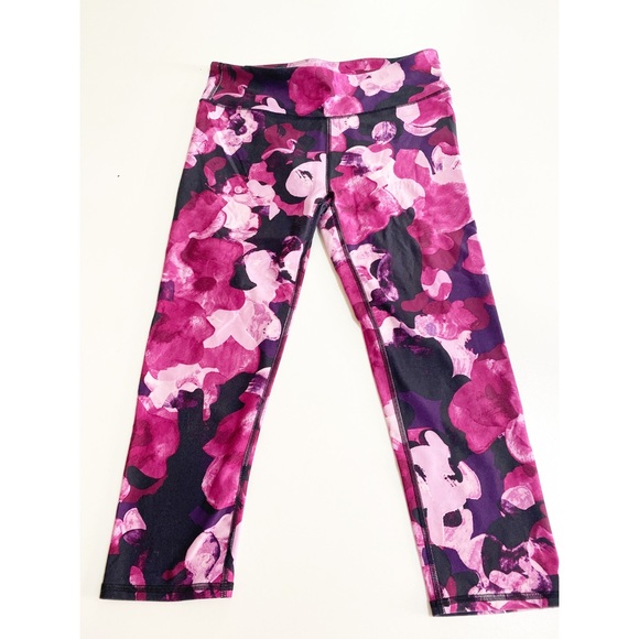Fabletic Artsy Floral Cropped Workout Gym Athletic Athleisure Pants Size M - Picture 9 of 14